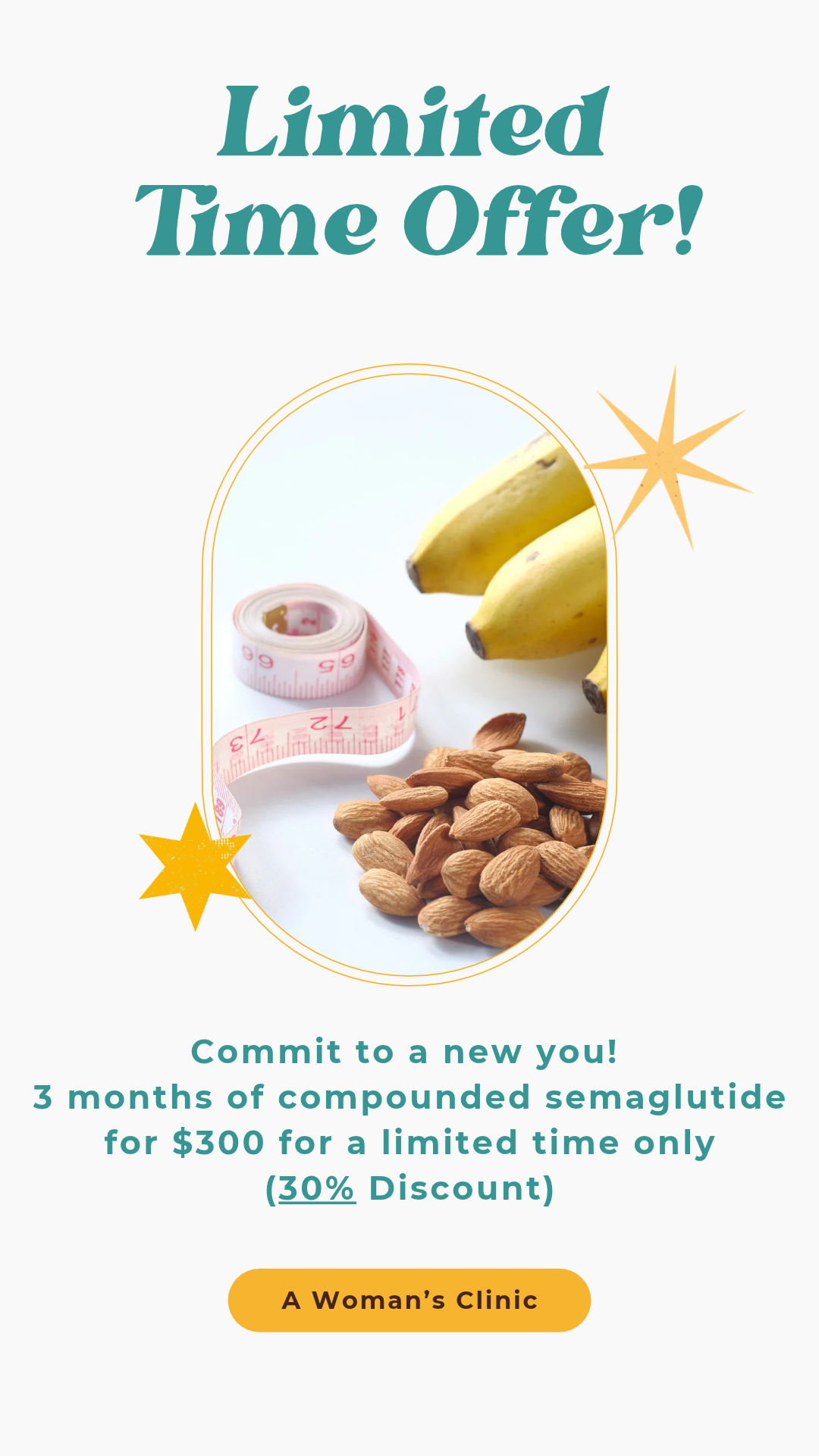 3 Months Compounded Semaglutide for $300 Flyer